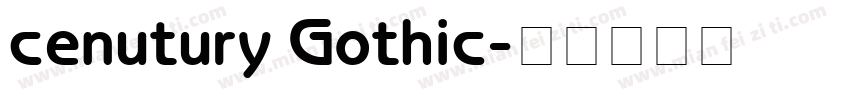 cenutury Gothic字体转换